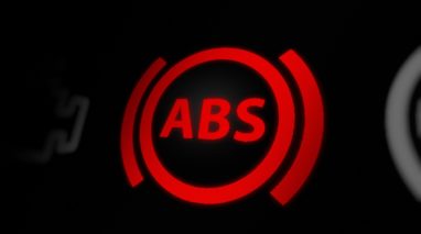 Red car dashboard ABS light