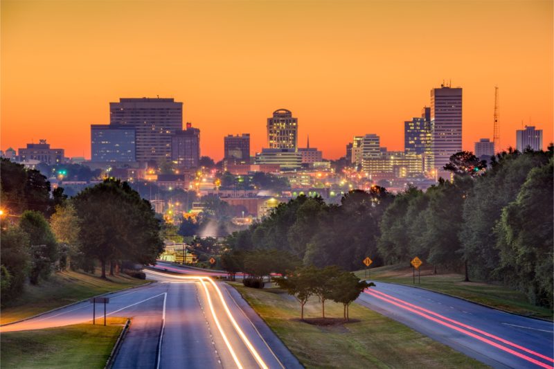 Road in South Carolina at sunset