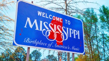 Road sign that says welcome to Mississippi