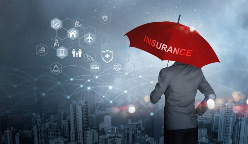 Concept of insurance agent making himself marketable with today's tools and technology